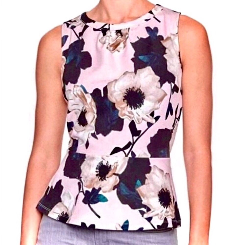 NEW Banana Republic Pink Peplum Top